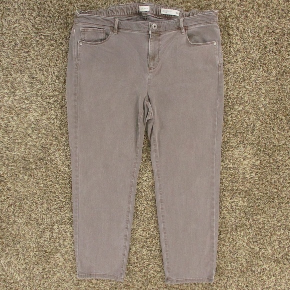 J. Jill Jeans Women's 16‎ Petite Light Brown Authentic Fit Slim Ankle Denim - Picture 1 of 7